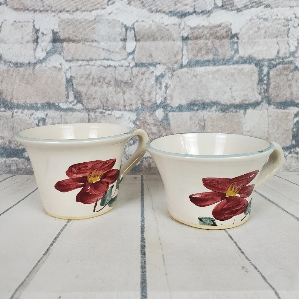 Alberta Wild Rose Oversized Artisan Coffee Mugs